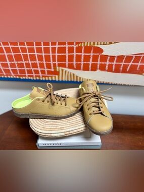 Adidas Stan Smith Mule Clog Tan Leather Rare Mens 7 Womens 9 EU 40